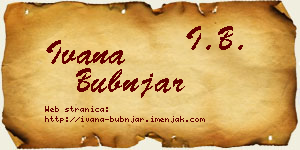 Ivana Bubnjar vizit kartica